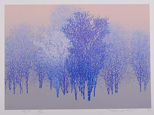 木の絵をシルクスクリーンの版画で制作した池上壮豊の木の絵「樹-9」を